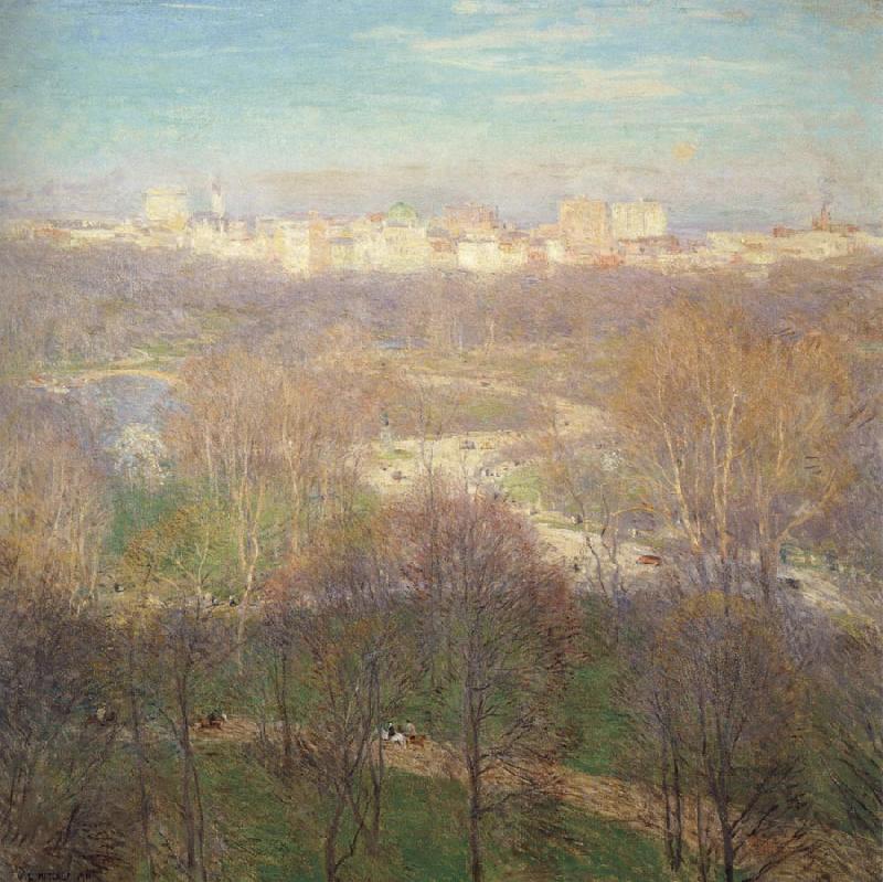 Metcalf, Willard Leroy Early Spring Afternoon-Central Park China oil painting art